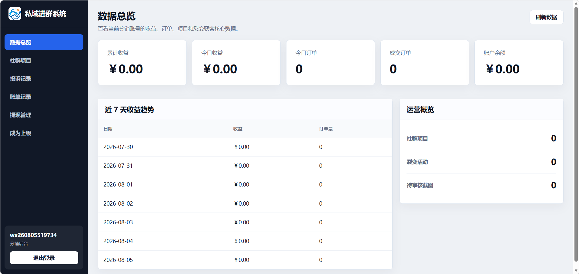 付费进群系统首页展示图1